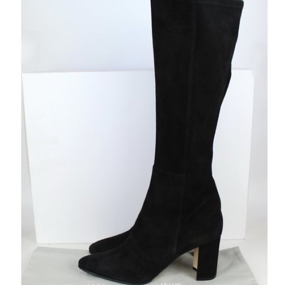 BNIB Manolo Blahnik Tall Knee Pita Suede Leather Boots - Picture 14 of 16